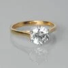 22ct Gold Swarovski Zirconia Solitaire Design Engagement Ring LR17038