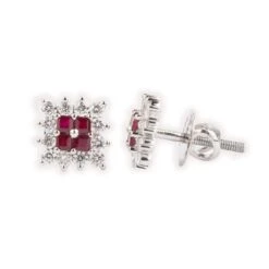 18ct White Gold Diamond & Ruby Chain, Pendant And Earrings Set CH11807-16 MCS2597 MCS2598 2 18ct White Gold Diamond & Ruby Chain, Pendant And Earrings Set CH11807-16 MCS2597 MCS2598 -Mathieu Blan Chard Soldes MCS2598
