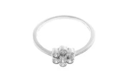 18ct White Gold Cubic Zirconia Dress Ring (2.5g) LR-2487 -Mathieu Blan Chard Soldes MJ2487 D