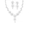 18ct White Gold Necklace And Earrings Set With Cubic Zirconia Stones (36.7g) N&E-4904