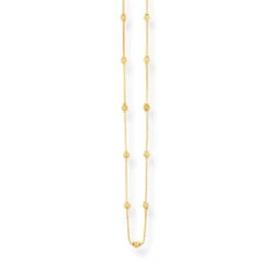 22ct Gold Chain With Diamond Cut & Gold Beads At Intervals With Lobster Clasp – Elegant Luxury Jewellery| 16 Inches -Mathieu Blan Chard Soldes P1130142