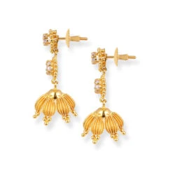 22ct Gold Necklace Suite With Cubic Zirconia Stones & Hook Clasp. -Mathieu Blan Chard Soldes P1160240