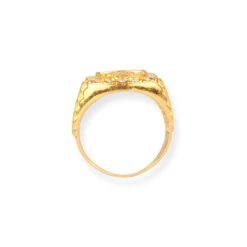 22ct Yellow Gold ॐ Ring With Cubic Zirconia Stones – Timeless Spiritual Symbol In Gold | Size S 2 22ct Yellow Gold ॐ Ring With Cubic Zirconia Stones – Timeless Spiritual Symbol In Gold | Size S -Mathieu Blan Chard Soldes P3120122