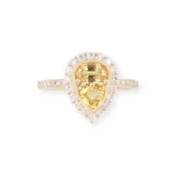 18ct Yellow Gold Ring With Yellow Sapphire LR-7042
