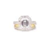 22ct Gold Emerald Cut Swarovski Zirconia Engagement Ring And Wedding Band Suite "jodi" (5.84g) LR20009
