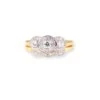 22ct Gold Swarovski Zirconia Trilogy Style Engagement Ring And Wedding Band Suite "jodi" LR18425