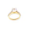 22ct Gold Swarovski Zirconia Engagement Ring LR13313