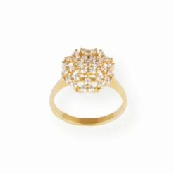 22ct Gold Ring With Cubic Zirconia | Size M 1/2 -Mathieu Blan Chard Soldes PB020050