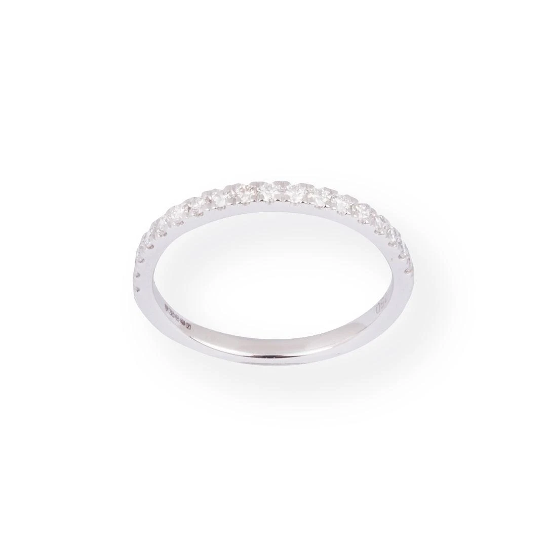 18ct White Gold Diamond Half-Eternity Band LR-5815 18ct White Gold Diamond Half-Eternity Band LR-5815 -Mathieu Blan Chard Soldes PC190109