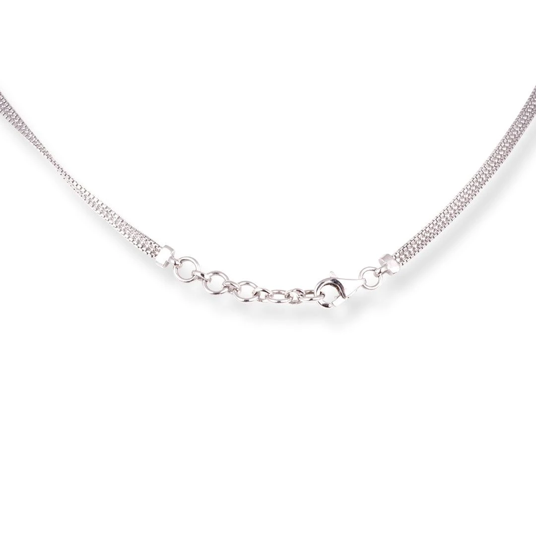 18ct White Gold Necklace & Earrings Set with Geometric Cubic Zirconia Design 18ct White Gold Necklace & Earrings Set With Geometric Cubic Zirconia Design -Mathieu Blan Chard Soldes PC200011