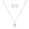 18ct White Gold Pendant Suite With Cubic Zirconia Stones