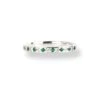 Platinum Diamond & Emerald Half-Eternity Band LR-6668