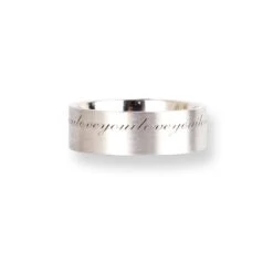 Platinum Gents 'I Love You' Engraved Wedding Band GR-4739