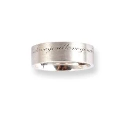 Platinum Gents 'I Love You' Engraved Wedding Band GR-4739 -Mathieu Blan Chard Soldes PlatinumGents ILoveYou EngravedWeddingBandGR 4739 2