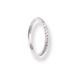 Platinum Round Brilliant Cut Diamond Claw Set Half-Eternity Band LR-6700 -Mathieu Blan Chard Soldes PlatinumRoundBrilliantCutDiamondClawSetHalf EternityBandLR 6700 3