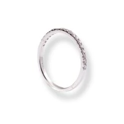 Platinum Round Brilliant Cut Diamond Claw Set Half-Eternity Band LR-6700 -Mathieu Blan Chard Soldes PlatinumRoundBrilliantCutDiamondClawSetHalf EternityBandLR 6700 4