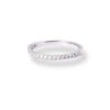 Platinum Round Brilliant Cut Diamond Claw Set Half-Eternity Band LR-6703
