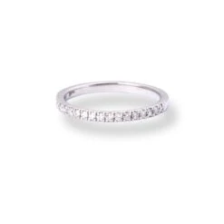 Platinum Round Brilliant Cut Diamond Claw Set Half-Eternity Band LR-6703