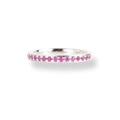 Platinum Ruby Half-Eternity Band LR-6670