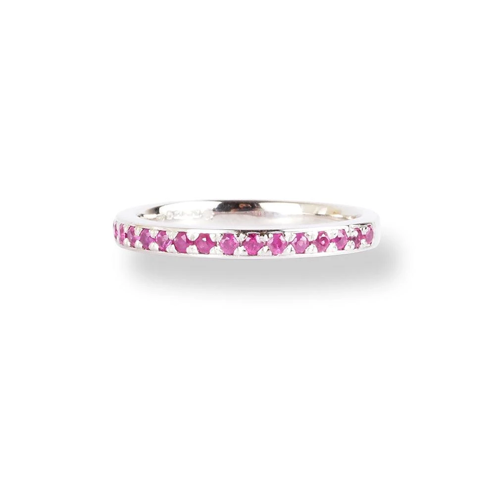 Platinum Ruby Half-Eternity Band LR-6670 Platinum Ruby Half-Eternity Band LR-6670 -Mathieu Blan Chard Soldes PlatinumRubyHalf EternityBandLR 6670