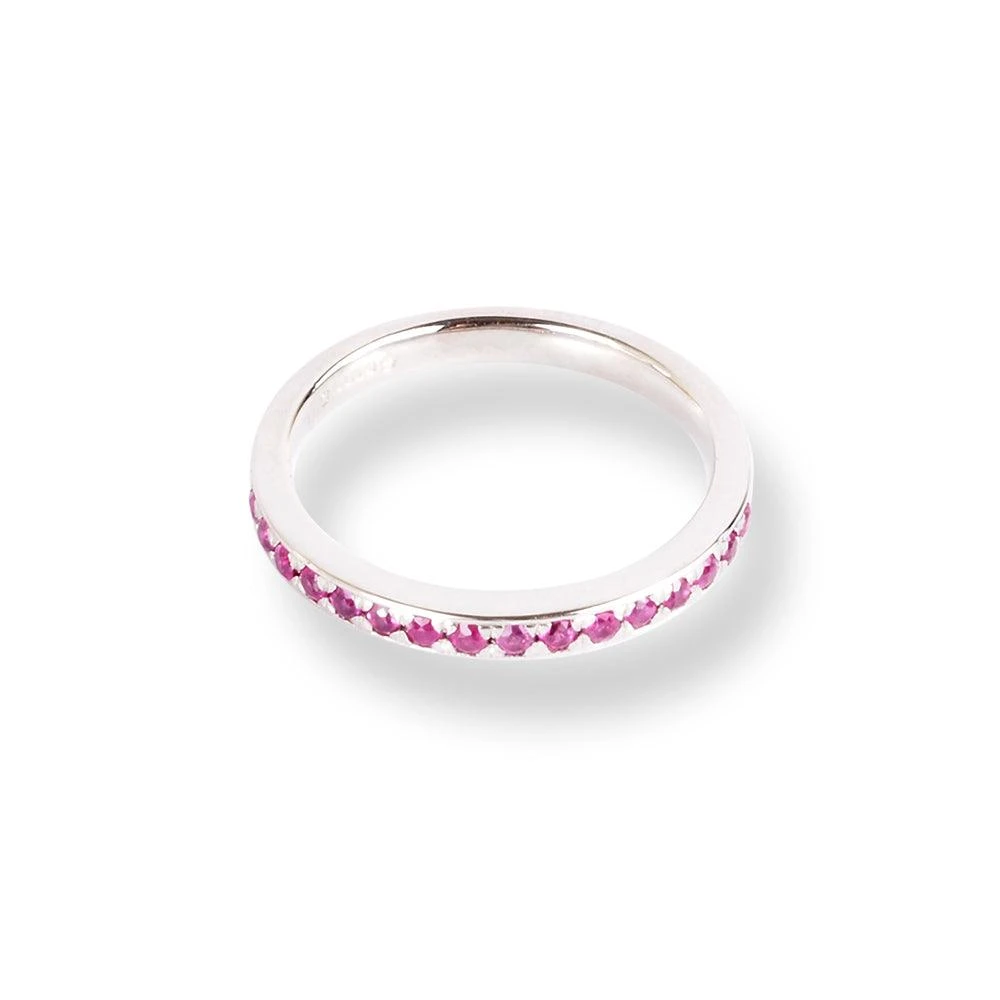 Platinum Ruby Half-Eternity Band LR-6670 Platinum Ruby Half-Eternity Band LR-6670 -Mathieu Blan Chard Soldes PlatinumRubyHalf EternityBandLR 6670 1