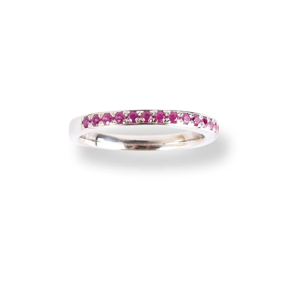 Platinum Ruby Half-Eternity Band LR-6670 Platinum Ruby Half-Eternity Band LR-6670 -Mathieu Blan Chard Soldes PlatinumRubyHalf EternityBandLR 6670 2