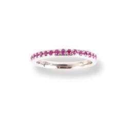 Platinum Ruby Half-Eternity Band LR-6670 3 Platinum Ruby Half-Eternity Band LR-6670 -Mathieu Blan Chard Soldes PlatinumRubyHalf EternityBandLR 6670 3