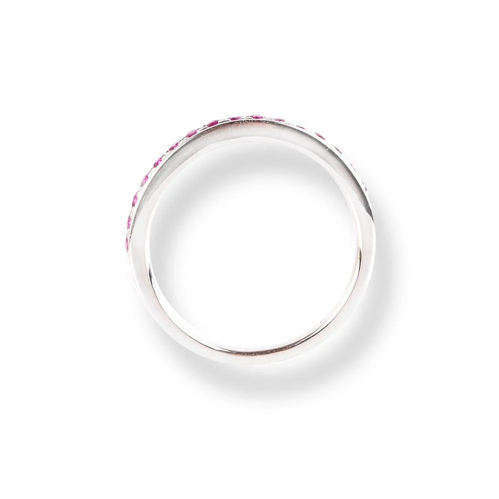 Platinum Ruby Half-Eternity Band LR-6670 Platinum Ruby Half-Eternity Band LR-6670 -Mathieu Blan Chard Soldes PlatinumRubyHalf EternityBandLR 6670 4