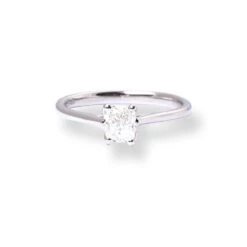 Platinum Solitaire Engagement Ring With 'Cushion' Cut Diamond LR-6704