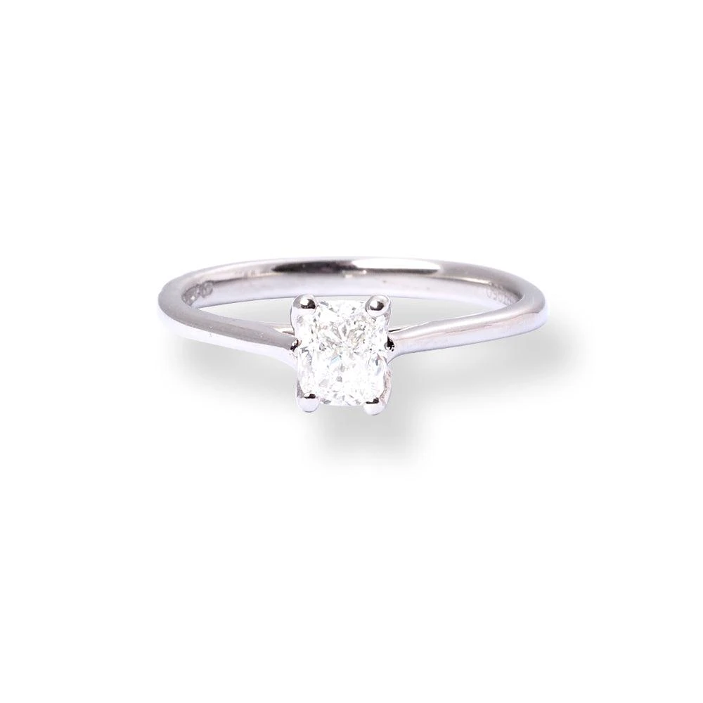 Platinum Solitaire Engagement Ring with 'Cushion' Cut Diamond LR-6704 Platinum Solitaire Engagement Ring With 'Cushion' Cut Diamond LR-6704 -Mathieu Blan Chard Soldes PlatinumSolitaireEngagementRingwith Cushion CutDiamondLR 6704