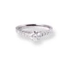 Platinum Engagement Ring With 'Round' Cut Diamond On Shoulder LR-6705
