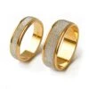 22ct Gold Wedding Band With Rhodium Sand Finish LR/GR-8218