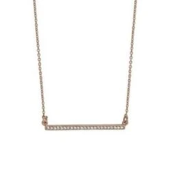 Rose Gold Plated Sterling Silver Necklace With Cubic Zirconia | Elegant And Contemporary Design