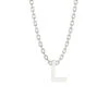 Sterling Silver 'L' Letter Pendant Necklace | Adjustable Initial Jewellery