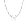 Sterling Silver 'N' Letter Necklace | Adjustable Initial Pendant Chain