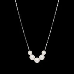 Sterling Silver Pearl Necklace | Classic Design With Ring Clasp