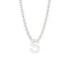 Sterling Silver 'S' Letter Pendant Necklace | Adjustable Chain Personalised Jewellery