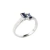 18ct White Gold Diamond & Blue Sapphire Dress Ring ZHF03069R