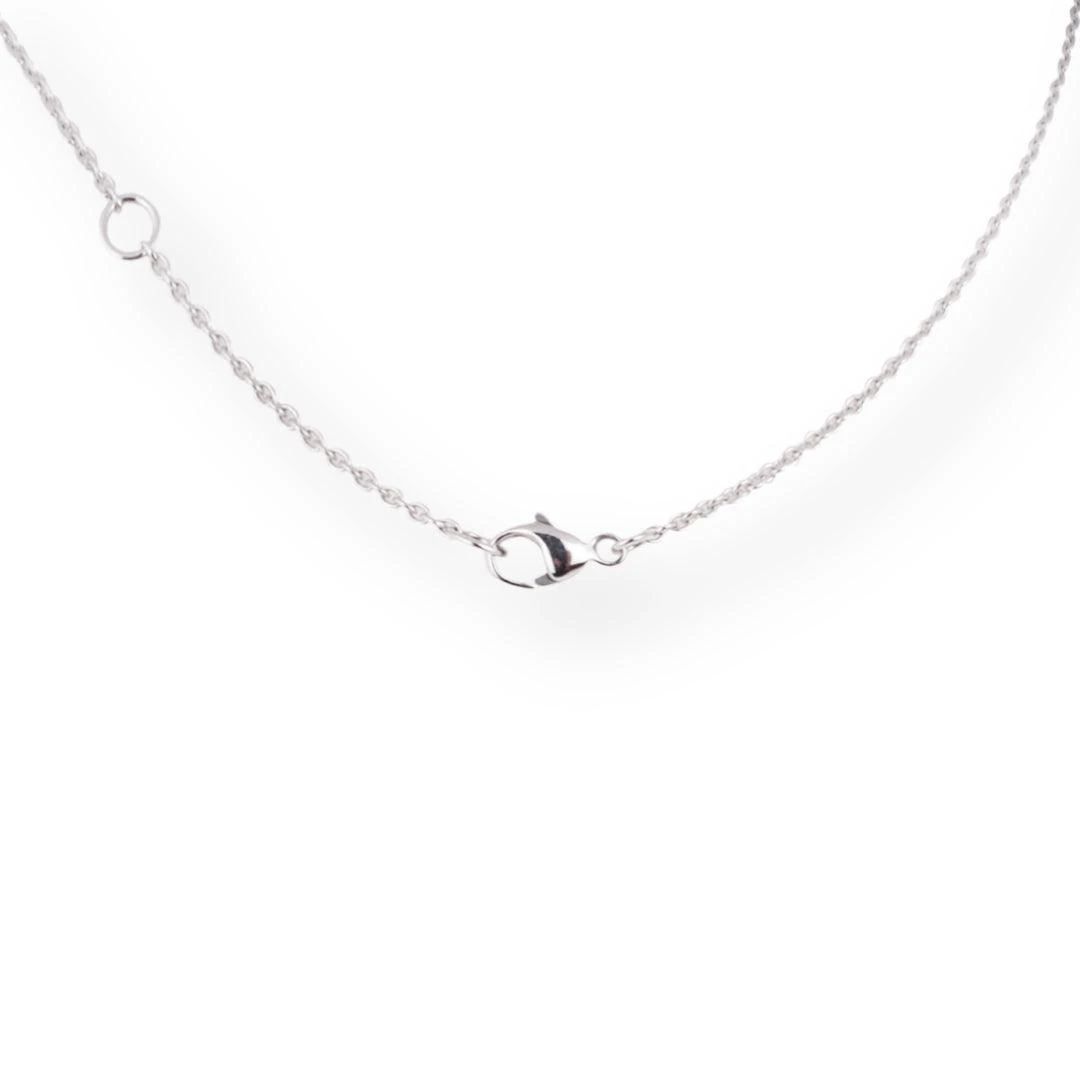 White Gold 18ct Mangal Sutra with Black Beads and Diamond Flower Design White Gold 18ct Mangal Sutra With Black Beads And Diamond Flower Design -Mathieu Blan Chard Soldes White Gold 18ct Mangal Sutra with Black Beads and Diamond Flower Design 1