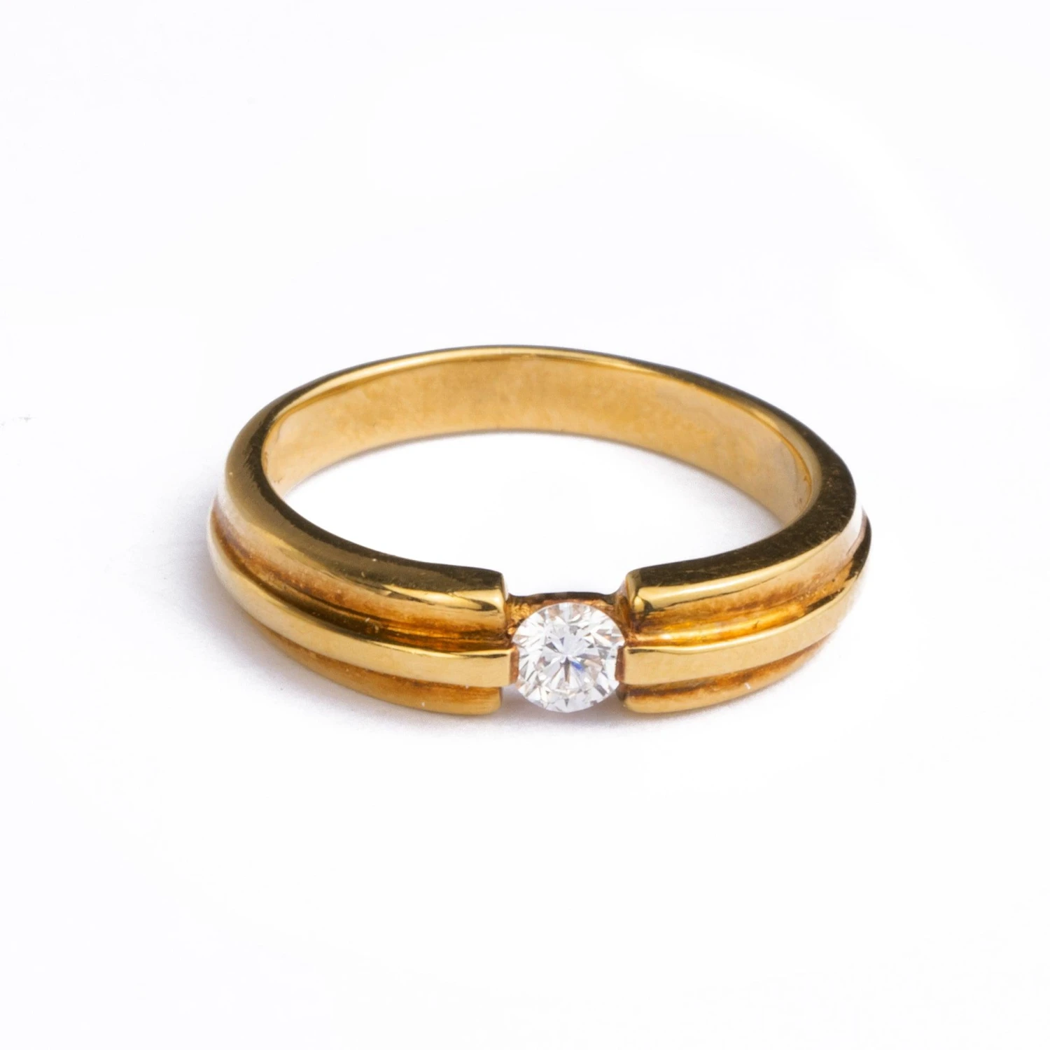 18ct Yellow Gold Diamond Ring YAR4697A 18ct Yellow Gold Diamond Ring YAR4697A -Mathieu Blan Chard Soldes YAR4697A a