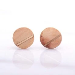 Boucles D'oreilles En Bois Et Argent Sterling Ou Or 14K Personnalisée -Mathieu Blan Chard Soldes atelier du bon bouleau boucles d oreilles en bois et argent sterling ou or 14k personnalisee 30410105159847