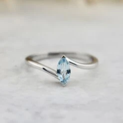 Bague Aqua En Or 14K Et Topaze