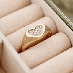 Bague Coeur En Or 14K - 18K Et Diamants -Mathieu Blan Chard Soldes bague coeur en or 14k 18k et diamants bague coeur en or 14k 18k et diamants 0 20 ctw mathieu blanchard mathieu blanchard joaillerie 1143897429