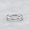 Bague Croisée En Argent Sterling