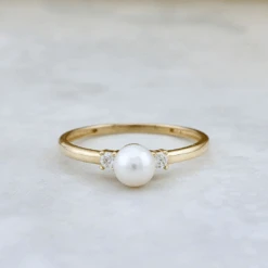 Bague En Or 10K Et Perle