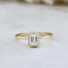 Bague Halo Émeraude En Or 14K - 18K Et Diamants 0,6 Ctw
