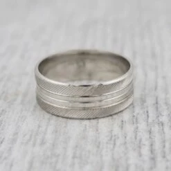 Bague Jonc 4 Bandes En Argent Sterling