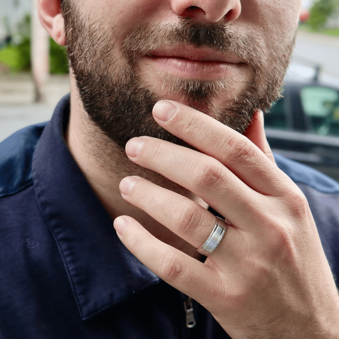 Bague en or 10K Bague En Or 10K -Mathieu Blan Chard Soldes bague jonc en or 10k mathieu blanchard jonc 6mm en or blanc 10k satine bagues de fiancailles homme mathieu blanchard joaillerie 1170887189