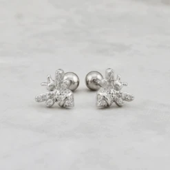 Boucles D'oreilles Abeilles En Argent Sterling
