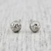 Boucles D’oreilles Billes Avec Fini Coupe Diamant 5mm En Acier
